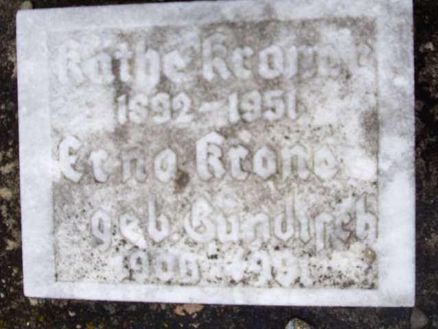 Kroner Kath 1892-1951 Grabstein
